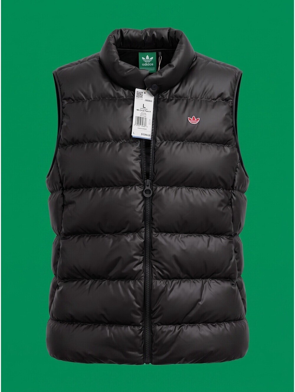 $200 Adidas Originals MR Down Vest Brown Puffer Goose Down Golf Womens L NWT